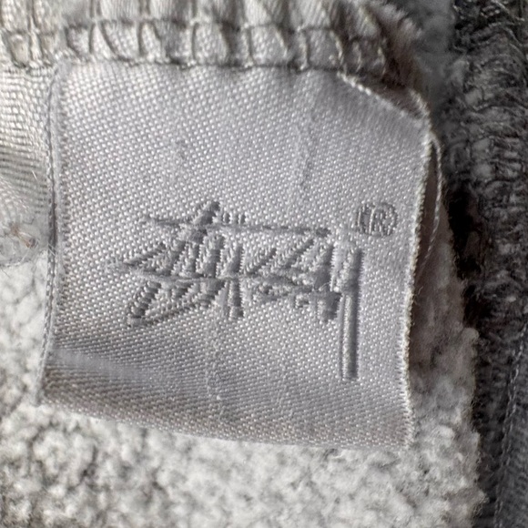 Vintage Stussy International Hoodie Men's Medium Gray Y2K Streetwear Made in USA - Picture 11 of 13